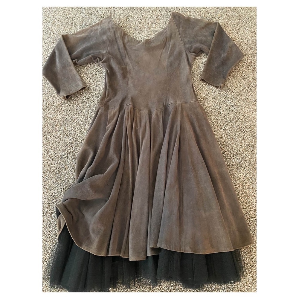 Grey Suede Dress